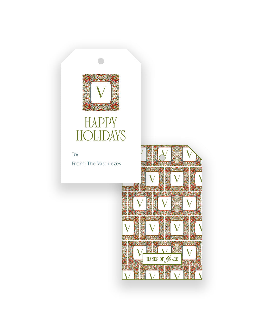 Holly Jolly Crest Gift Tags