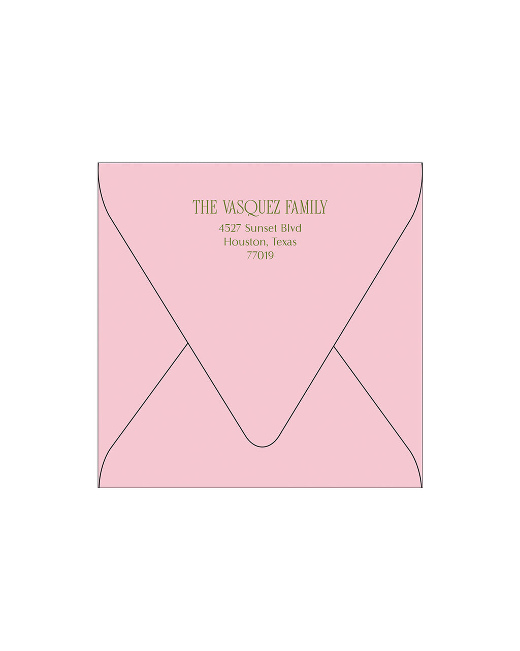 Holly Jolly Addressed Envelopes + Liners (Square - Crest)