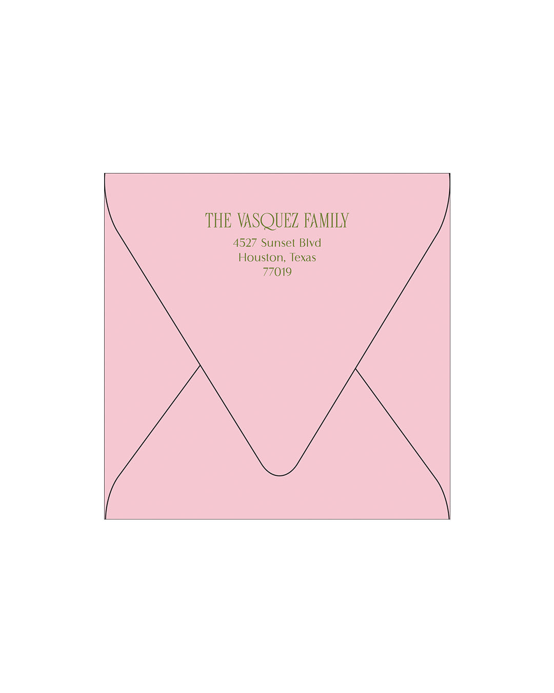 Holly Jolly Addressed Envelopes + Liners (Square - Crest)