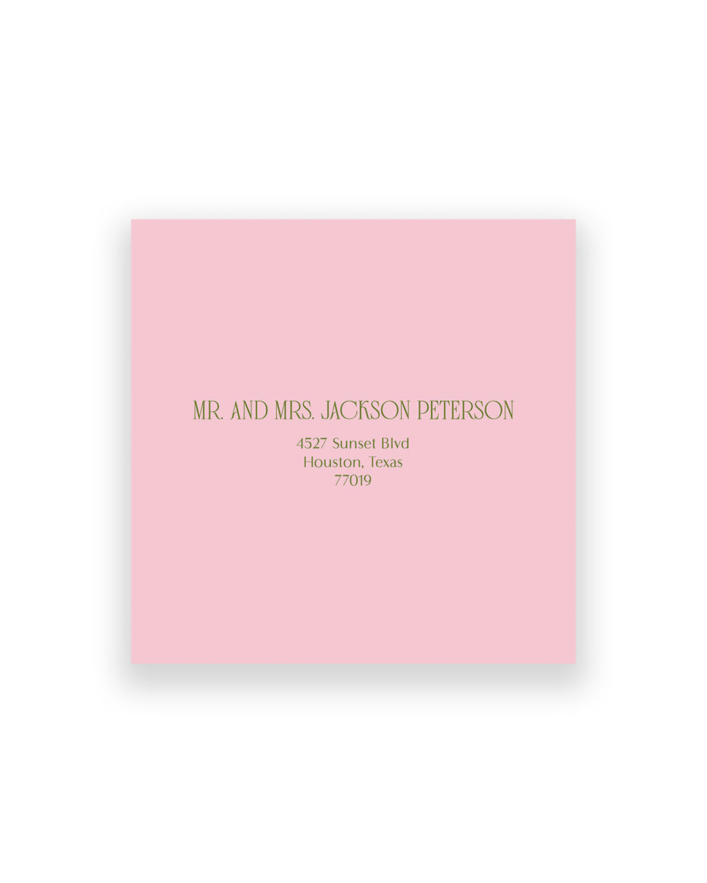 Holly Jolly Addressed Envelopes + Liners (Square - Crest)