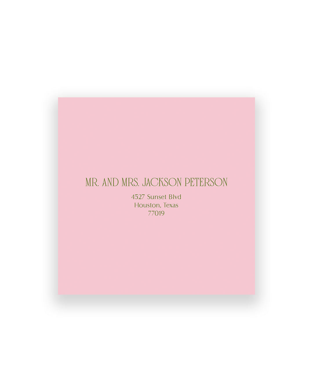 Holly Jolly Addressed Envelopes + Liners (Square - Crest)