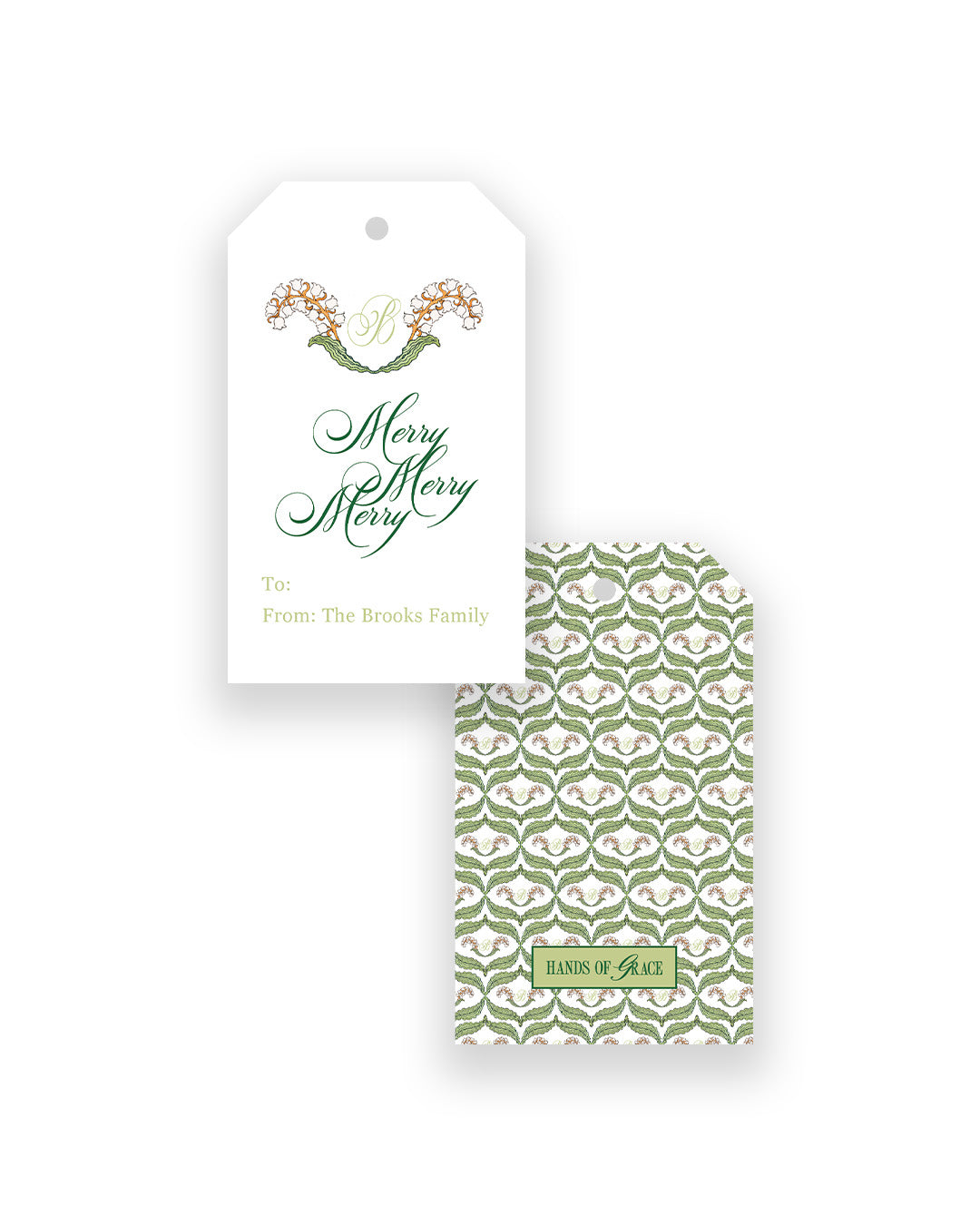 Lily of the Valley Crest Gift Tags