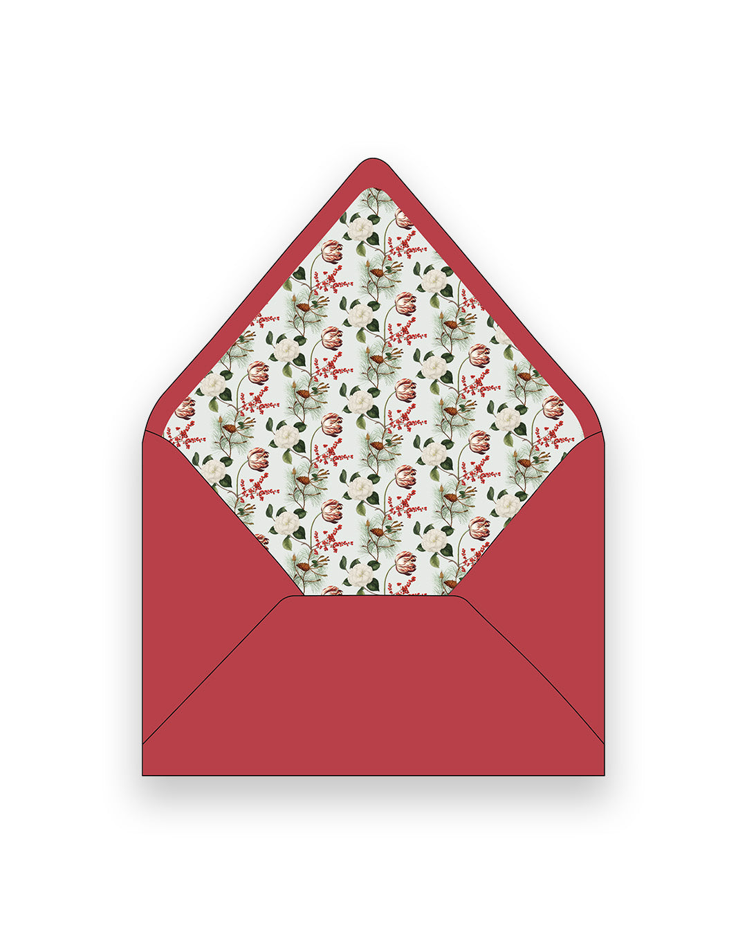 Mistletoe Meadows Addressed Envelopes + Liner (Striped - A9)
