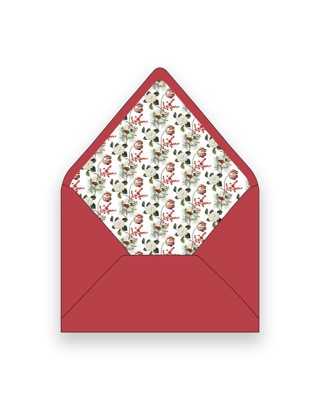 Mistletoe Meadows Addressed Envelopes + Liner (A7)