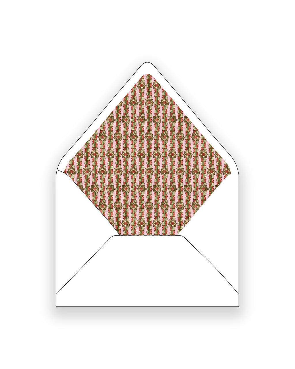 Holly Jolly Addressed Envelopes + Liners (A7 - Pattern)