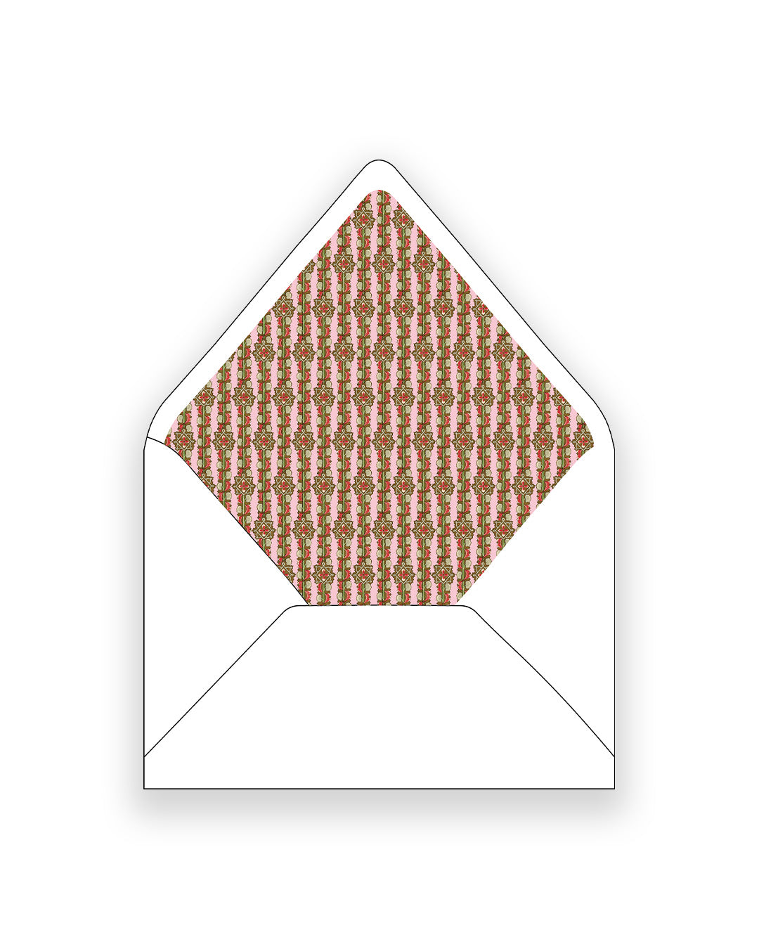 Holly Jolly Addressed Envelopes + Liners (A7 - Pattern)