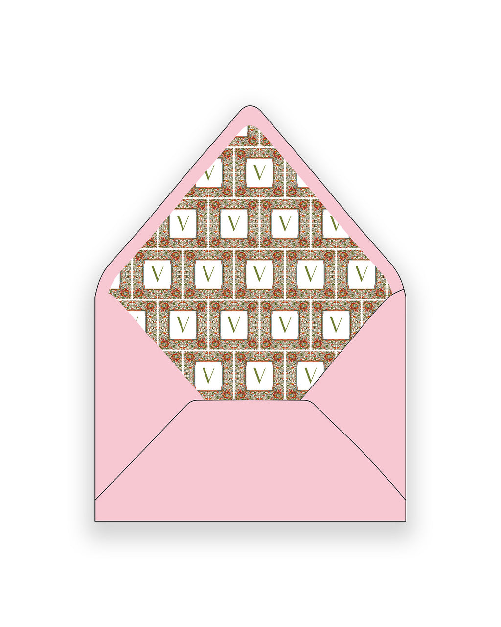 Holly Jolly Addressed Envelopes + Liners (A7 - Crest)